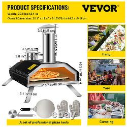 VEVOR Outdoor Pizza Oven Portable Pizza Oven 12 Pellet BBQ Foldable Oven