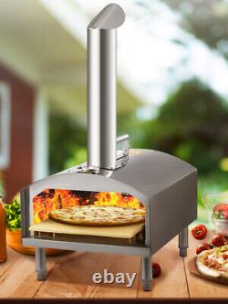VEVOR Outdoors Portable Pizza Oven Pellet Grill Wood BBQ Smoker Food Grade SS
