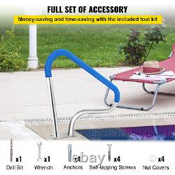 VEVOR Pool Rail Pool Handrail 39x32 Pool Handrail Stainless Steel With Grip Cover