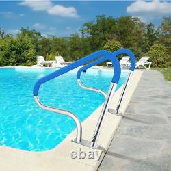 VEVOR Pool Rail Pool Handrail 39x32 Pool Handrail Stainless Steel With Grip Cover
