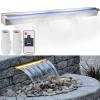 Vevor Pool Waterfall Fountain Stainless Steel Water Feature Garden Waterfall
