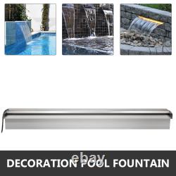 VEVOR Pool Waterfall Fountain Stainless Steel Water Feature Garden Waterfall