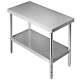 Vevor Stainless Steel Prep Table 48 X 18 X 34 550lbs Duty Metal Worktable