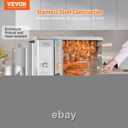VEVOR Stainless Steel Shawarma Grill/Gas Machine Vertical Gyro/2 Burner Gyro
