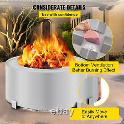 VEVOR Stove Bonfire Fire Pit 27 inch Stainless Steel Outdoor Smokeless Fireplace