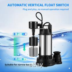 VEVOR Submersible Sump Pump Water Pump 0.5/0.75/1/1.5 HP 66/72/93/98/100GPM Flow