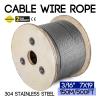 Vevor T304 3/16 Stainless Steel Cable Wire Rope 7x19 250-500ft Railing Kit