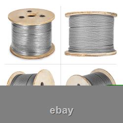 VEVOR T304 3/16 Stainless Steel Cable Wire Rope 7x19 250-500FT Railing Kit