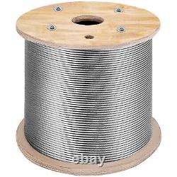 VEVOR T316 1000ft Stainless Steel Cable 1/8 1x19 Wire Rope Cable Railing