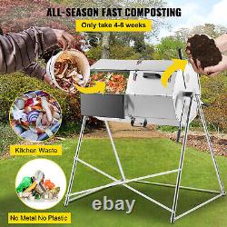 Bac à compost VEVOR 270L à double chambre rotative pour composteur extérieur