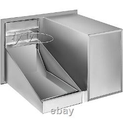 Combinaison de porte-tiroir de cuisine extérieure 29,5LX21,6H avec tiroir à propane et anneau à ordures