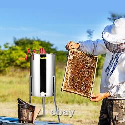 Extracteur de miel manuel VEVOR Équipement d'apiculture 3 cadres en acier inoxydable