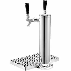 Kit de conversion VEVOR 2 robinet double tour de bière pression en chrome pour kegerator Keezer