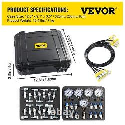 Kit de test de pression hydraulique VEVOR, 10/100/250/400/600bar