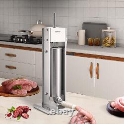 Machine à farcir les saucisses VEVOR 7L 15lbs Fabricant de saucisses Remplisseur de viande en acier inoxydable
