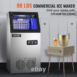 Machine à glaçons commerciale VEVOR de 90 livres/24 heures, sous le comptoir ou autonome
