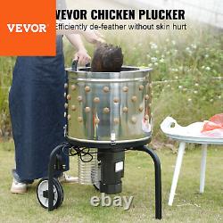 Machine à plumer les poulets VEVOR Plumeuse à tambour en acier inoxydable 280 tours par minute