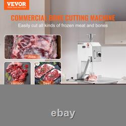 Machine à scier les os en acier inoxydable VEVOR 2200W pour viande électrique commerciale