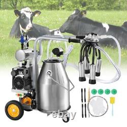 Machine à traire les vaches électrique VEVOR Équipement de traite 25L en acier inoxydable 304