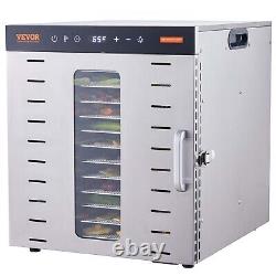 Machine de déshydratation alimentaire VEVOR 10 plateaux en acier inoxydable 1000W pour sécher la viande et les fruits