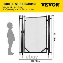 Portail de clôture de piscine VEVOR 4' x 2.5' en acier inoxydable pour la sécurité de la piscine