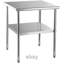 Table de travail en acier inoxydable 30x36 pouces Équipement de cuisine commerciale Table de préparation alimentaire