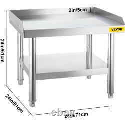 Table en acier inoxydable pour préparation et support d'équipement de cuisine de travail de 24/36/48/60 pouces.