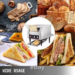Toaster à convoyeur commercial VEVOR 450pcs/H en acier inoxydable grille-pain à pain 2.6KW
