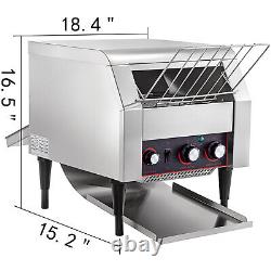 Toaster à convoyeur commercial VEVOR 450pcs/H en acier inoxydable grille-pain à pain 2.6KW