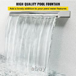 VEVOR 59 Fontaine de piscine à cascade déversoir en acier inoxydable Caractéristiques de l'eau