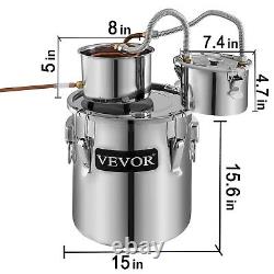VEVOR 9.6Gal Distillateur d'eau d'alcool Moonshine Still Wine Brewing Kit Home