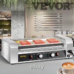 VEVOR Commercial 12 Hot Dog 5 Roller Grill Cooker Machine Stainless Steel 750W <br/>

	 <br/>
	VEVOR Commercial 12 Machine à rouleaux pour grillades de hot-dogs en acier inoxydable 750W