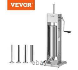 VEVOR Machine à saucisses manuelle en acier inoxydable, capacité verticale de 3/5/7 L
