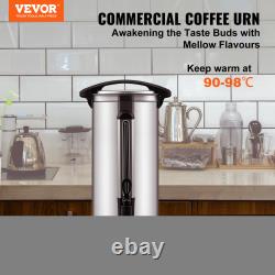 VEVOR Urne à café commerciale en acier inoxydable Distributeur de café à infusion rapide 50-110 tasses